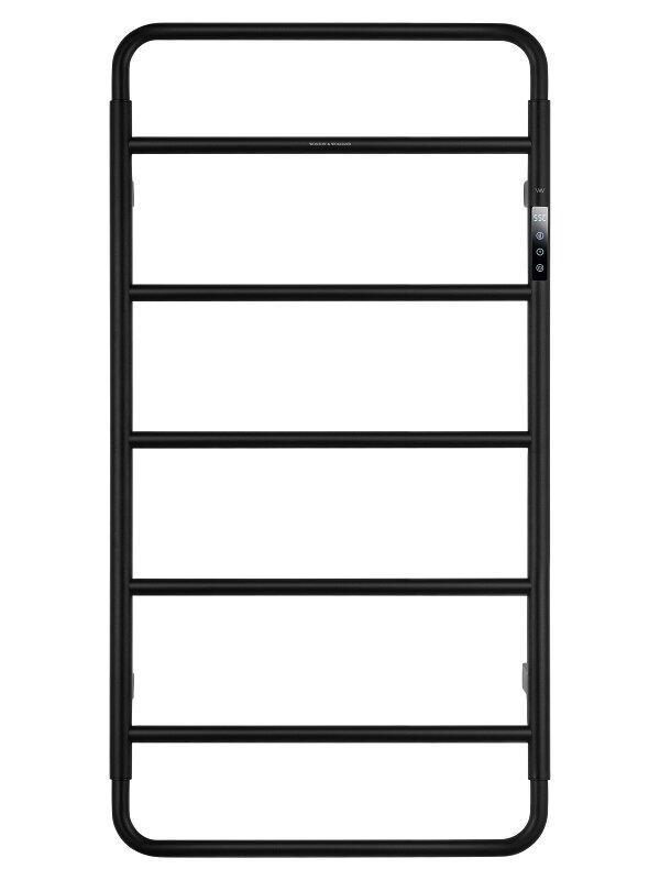 Изображение товара Полотенцесушитель Wonzon & Woghand WW-AL202-MB с диммером, черный матовый