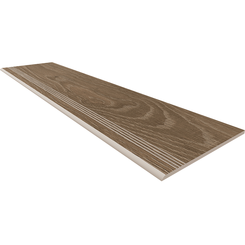 Изображение товара Ступень керамогранит Ametis Alavesa AV03 30x160 см цвета moka с противоскольжением