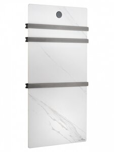 Изображение товара Полотенцесушитель электрический Wonzon & Woghand Stuttgart WW-A503-GM, ширина 40 см, высота 80 см, белый мрамор, темный графит