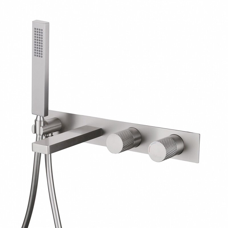 Изображение товара Смеситель Abber Rund AF8730SP с душевым гарнитуром, сатиновое PVD покрытие