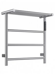 Изображение товара Полотенцесушитель электрический Wonzon & Woghand Bonn WW-AL402-BR, ширина 50 см, высота 50 см, диммер справа, с полкой, брашированный никель
