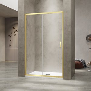Изображение товара Душевая дверь в нишу RGW Passage PA-114-Gb 030811413-16, 130 см, стекло прозрачное, профиль золото