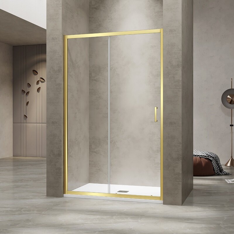 Изображение товара Душевая дверь RGW Passage PA-114-Gb 150 см в нишу золотой профиль