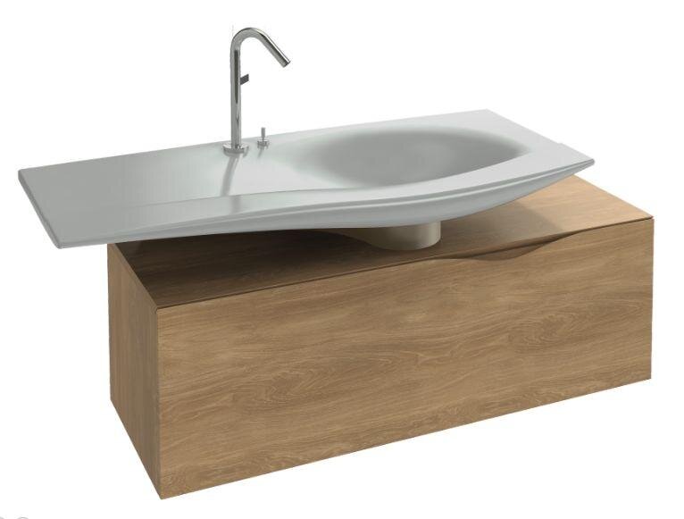 Изображение товара Подвесная тумба под раковину Jacob Delafon Stillness 120 см темный дуб