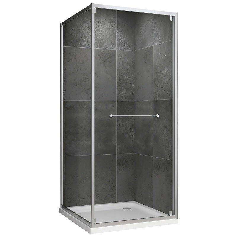 Изображение товара Душевой уголок Abber Schwarzer Diamant AG0A100 100x100 см с прозрачным стеклом и хром-профилем