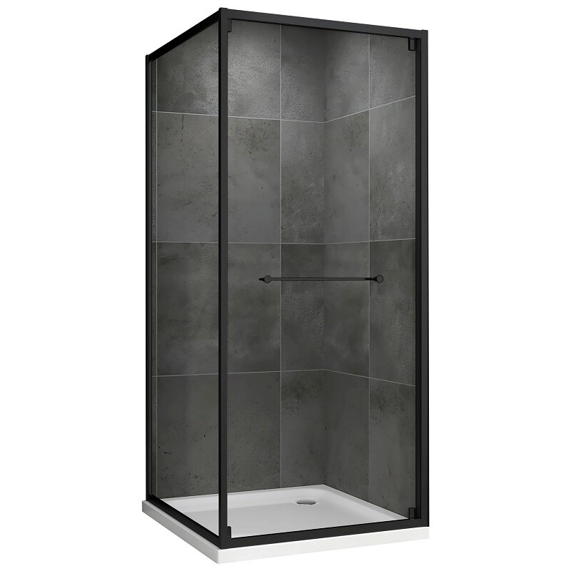 Изображение товара Душевой уголок Abber Schwarzer Diamant AG0A100B 100x100 см прозрачное стекло черный профиль