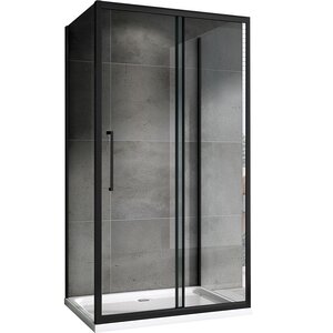 Изображение товара Душевой уголок Abber Schwarzer Diamant AG30160B-S90B-S90B, 160 х 90 см, стекло прозрачное, профиль черный