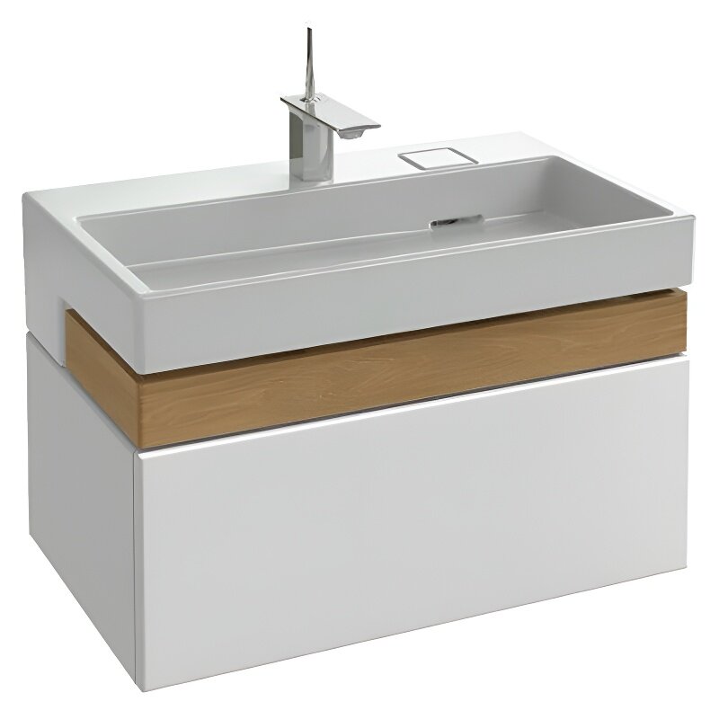 Изображение товара Тумба под раковину Jacob Delafon Terrace 80 см белый лак подвесная