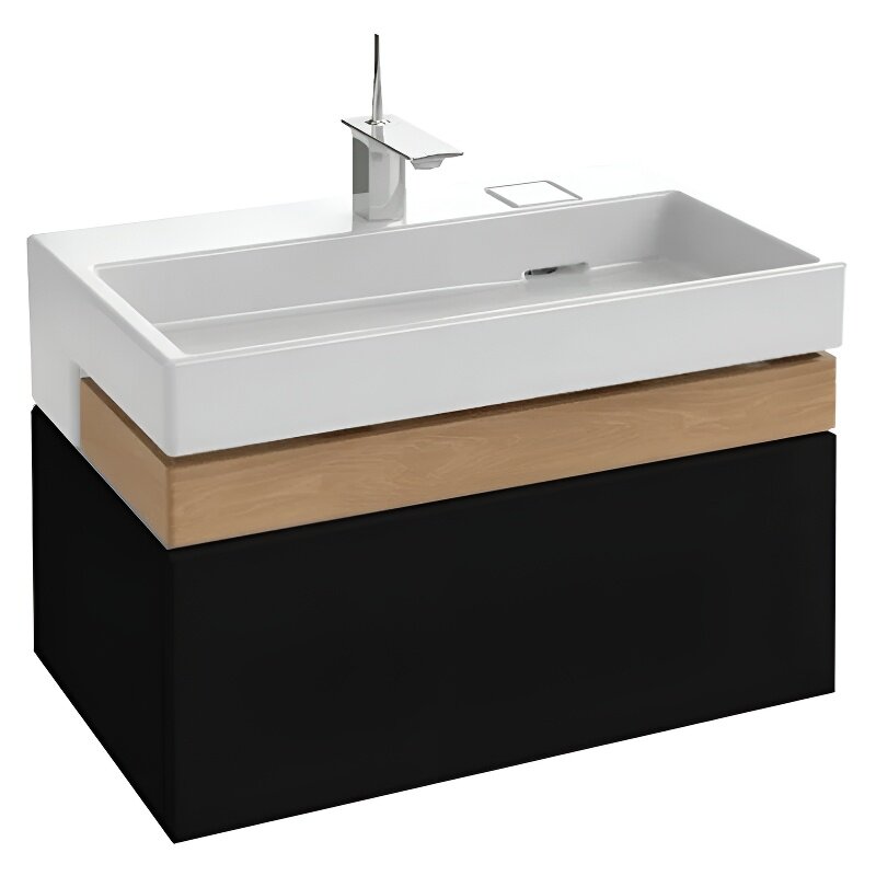 Изображение товара Тумба под раковину Jacob Delafon Terrace EB1186-274, подвесная, 80 см, черный лак