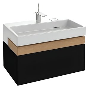 Изображение товара Тумба под раковину Jacob Delafon Terrace EB1186-274, 80 см, подвесная, цвет черный лак