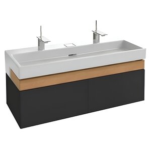 Изображение товара Тумба под раковину Jacob Delafon Terrace 120 черная подвесная МДФ
