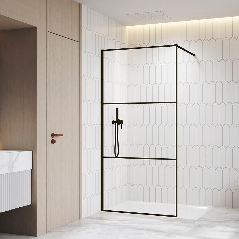 Изображение товара Душевая стенка RGW WA-09B 06100912-14 120x200 см без дверей черный профиль