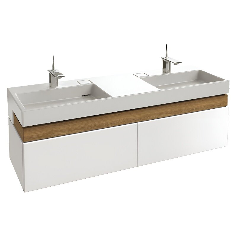 Изображение товара Подвесная тумба под раковину Jacob Delafon Terrace EB1189-G1C 150 см белый лак
