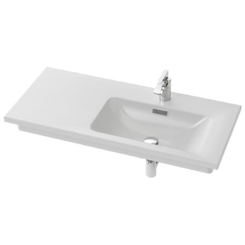 Изображение товара Раковина Jacob Delafon Vox с крылом слева, фарфор, белая, 101x46.5 см