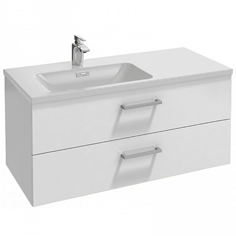 Изображение товара Тумба под раковину Jacob Delafon Vox 100 см белый блестящий, подвесная мебель для ванной