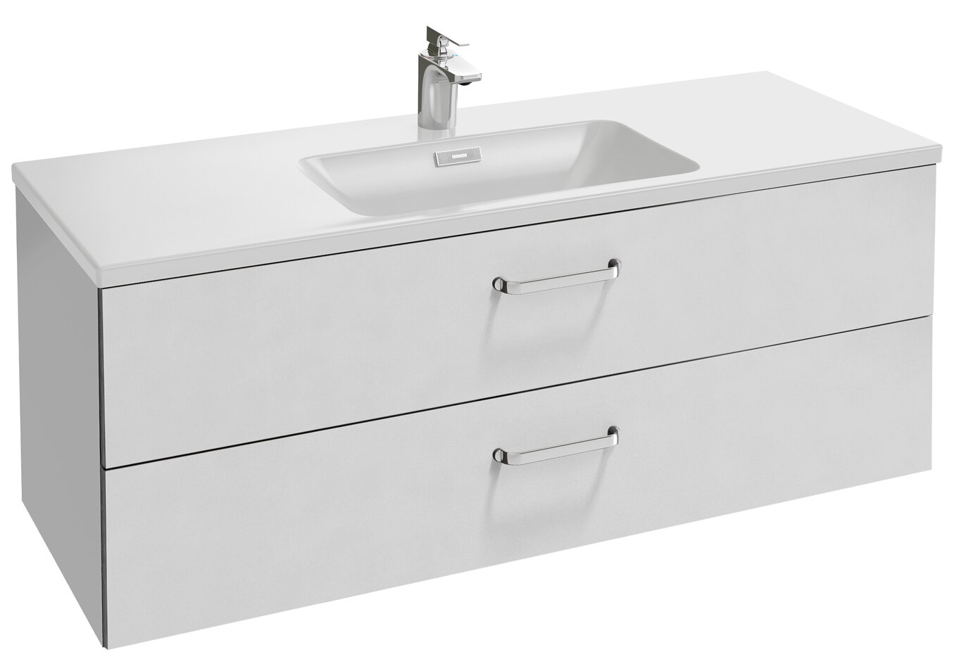 Изображение товара Тумба под раковину Jacob Delafon Vox 120 см белая блестящая для ванной комнаты