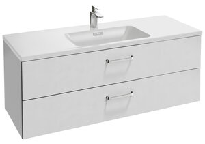 Изображение товара Тумба под раковину Jacob Delafon Vox 120 см, EB2071-R3-G1C, цвет - белый блестящий лак, угловая ручка