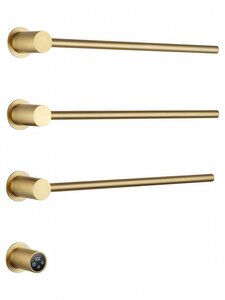 Изображение товара Полотенцесушитель электрический Wonzon & Woghand Hamburg WW-AL313-BG, ширина 45 см, высота 60 см, диммер слева, брашированное золото PVD