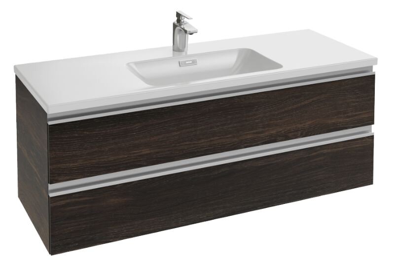 Изображение товара Тумба под раковину Jacob Delafon Vox 120 см черная с 2 ящиками и раковиной