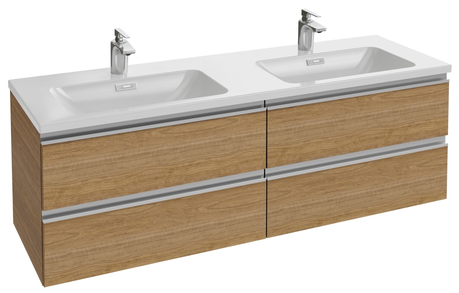 Изображение товара Тумба под раковину Jacob Delafon Vox 140 см ореховое дерево подвесная