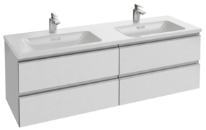 Изображение товара Тумба под раковину Jacob Delafon Vox 140 см, EB2020-RA-G1C, цвет - белый блестящий лак Изображение товара Тумба под раковину Jacob Delafon Vox 140 см, EB2020-RA-G1C, цвет - белый блестящий лак