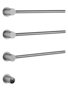 Изображение товара Полотенцесушитель электрический Wonzon & Woghand Hamburg WW-AL313-BR, ширина 45 см, высота 60 см, диммер слева, брашированный никель PVD