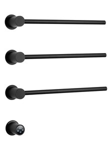 Изображение товара Электрический полотенцесушитель Wonzon Woghand Hamburg WW-AL313-MB черный матовый 45х60 см с таймер