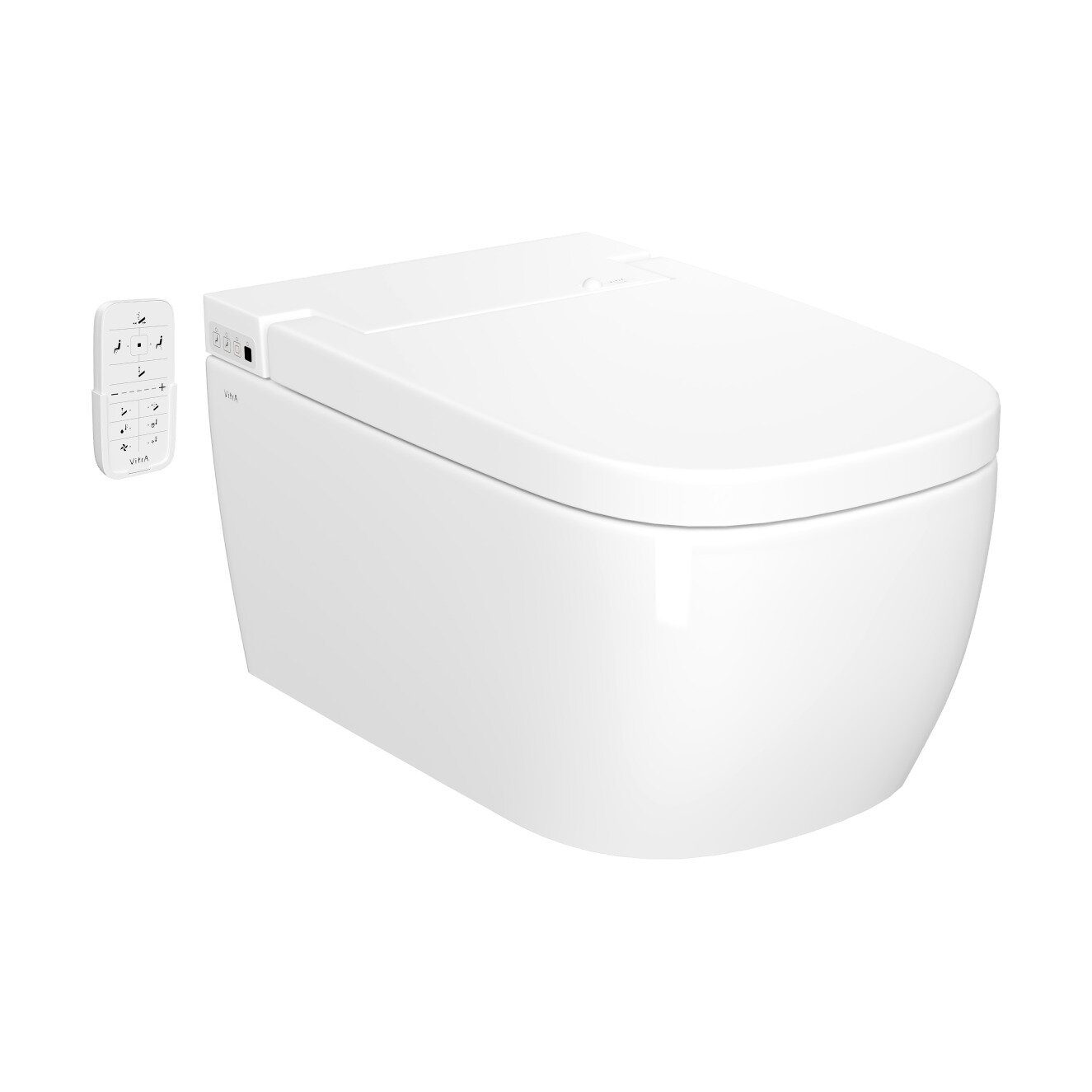 Изображение товара Подвесной унитаз VitrA V-Care 5674B003-6194 Comfort, крышка микролифт, с биде, с функцией автоматической крышки Изображение товара Подвесной унитаз VitrA V-Care 5674B003-6194 Comfort, крышка микролифт, с биде, с функцией автоматической крышки