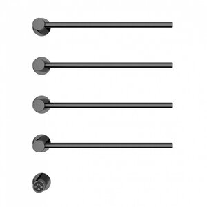 Изображение товара Полотенцесушитель электрический Wonzon & Woghand Hamburg WW-AL314-GM, ширина 45 см, высота 70 см, диммер слева, темный графит PVD