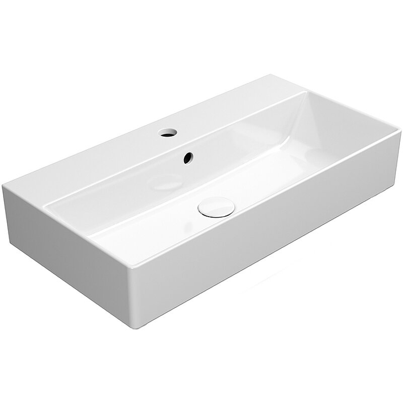 Изображение товара Раковина GSI Kube X 9455111 70x37 см из фаянса с антибактериальной глазурью