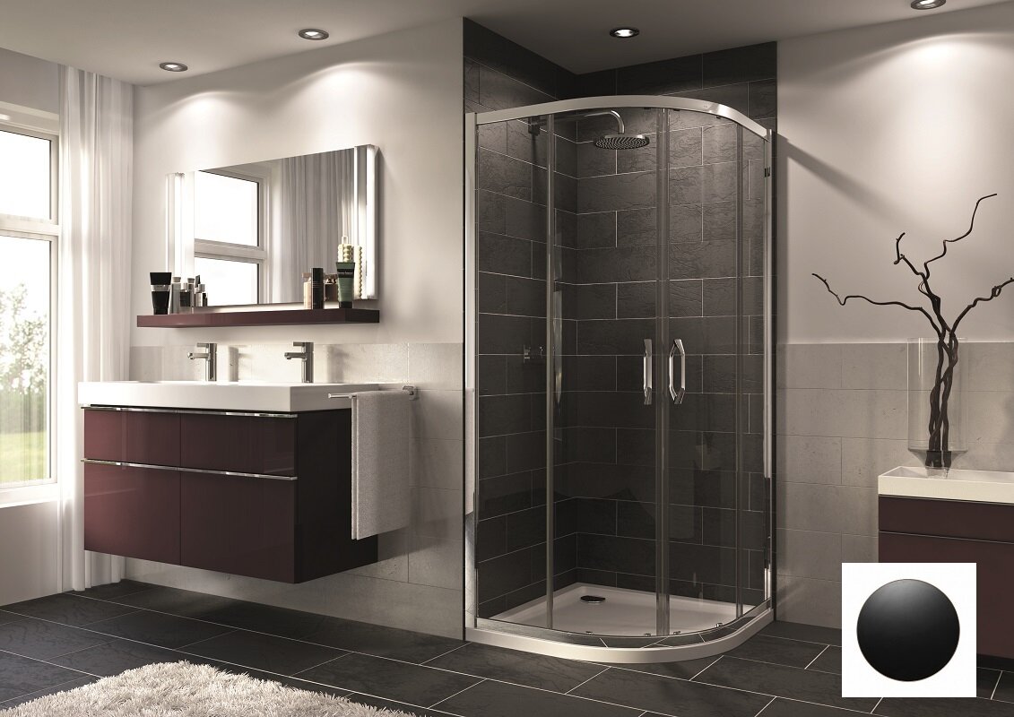 Изображение товара Душевой уголок Huppe 21H1J11000937000 90х90 см черный матовый профиль