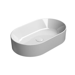 Изображение товара Раковина GSI Kube X 9458PVC11, 60 х 37 см, накладная, с донным клапаном, белый глянцевый