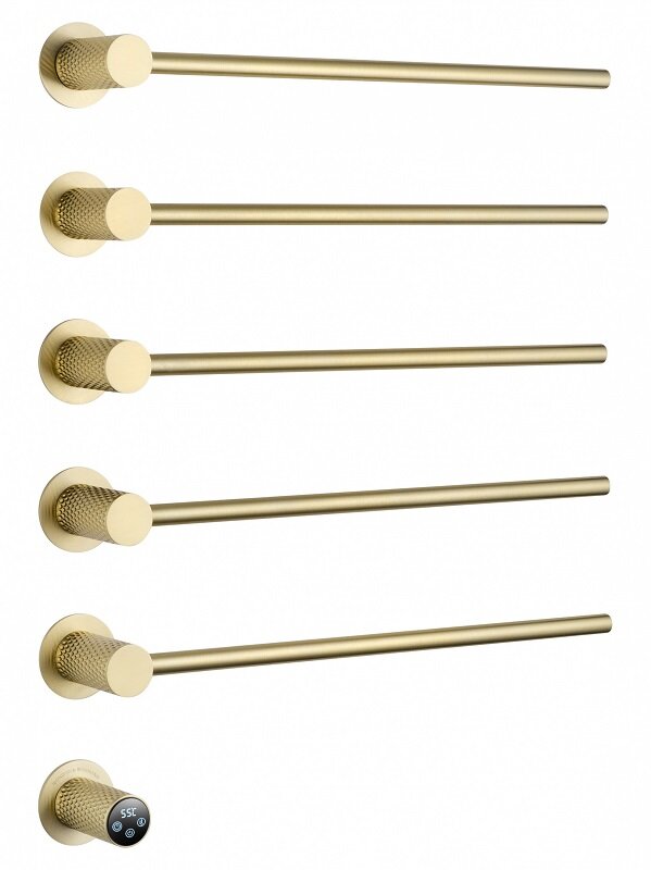 Изображение товара Электрический полотенцесушитель Wonzon Woghand Munchen 70 см брашированное золото