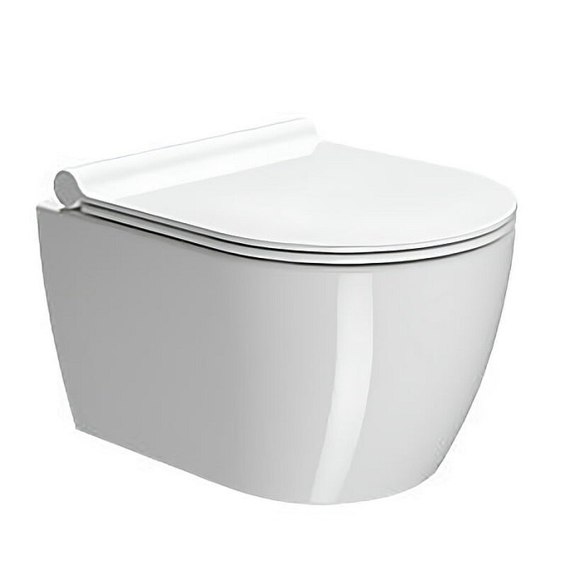 Изображение товара Подвесной унитаз GSI Pura 880211 безободковый смыв торнадо белый глянцевый