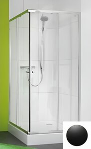 Изображение товара Душевая дверь Huppe X0, 21H7110900937000, 90 см, раздвижная, стекло прозрачное, профиль черный матовый