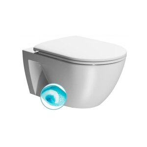 Изображение товара Подвесной унитаз GSI Pura 880709 безободковый торнадо белый матовый