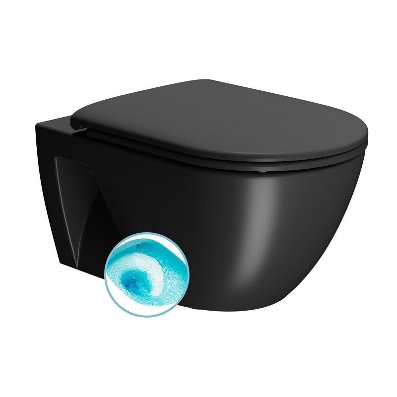 Изображение товара [Унитаз] GSI PURA ECO 880726 [Безободковый] Черный матовый Ardesia