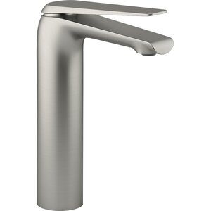 Изображение товара Смеситель Jacob Delafon Avid E97347-BN, для раковины, со сливным гарнитуром, никель полированный