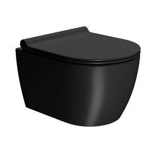 Изображение товара Подвесной унитаз GSI Pura 880226, безободковый, смыв торнадо Swirlflush, черный матовый Ardesia