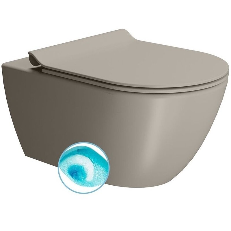 Изображение товара Подвесной унитаз GSI Pura 8815FR205 безободковый с системой Торнадо и Dual Glaze+