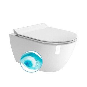 Изображение товара Подвесной унитаз GSI Pura 8815FR211, безободковый, смыв Торнадо, с креплением, белый 