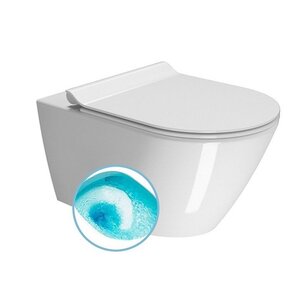 Изображение товара Подвесной унитаз GSI Kube X 9415FR211 безободковый белый системы Swirlflush