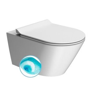 Изображение товара Подвесной унитаз GSI Kube X 941509, безободковый, смыв торнадо Swirlflush, белый матовый