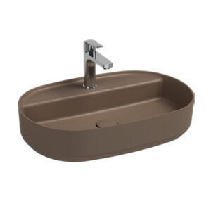 Изображение товара Раковина Isvea Infinity 10NF65060SV-2H 60 см овальная коричневая фарфор