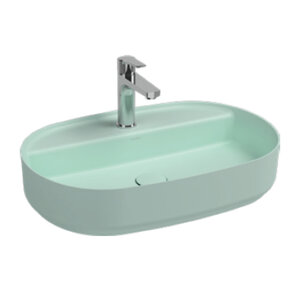 Изображение товара Раковина Isvea Infinity 10NF65060SV-2T, 60 см, фарфор, цвет мятно-зеленый матовый