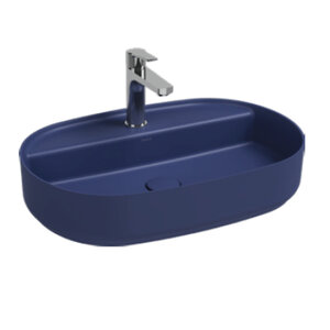 Изображение товара Раковина Isvea Infinity 10NF65060SV-2Z, 60 см, фарфор, синий матовый