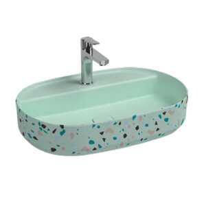 Изображение товара Раковина Isvea Infinity, 60 см, фарфор, цвет мятно-зеленый матовый, 10NF65060-2T-TRZ