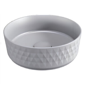 Изображение товара Раковина Isvea Davanti Rombo 36 см, фарфор, серый камень матовый, накладная