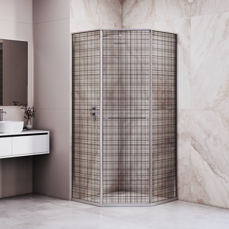 Изображение товара Душевой уголок RGW Stilvoll SV-82 100x100 см черное стекло хром