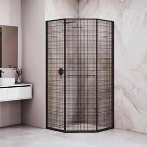 Изображение товара Душевой уголок RGW Stilvoll SV-82B, 33328200-244R/33328200-244L, 100 х 100 см, правый/левый, стекло черная вуаль, профиль черный